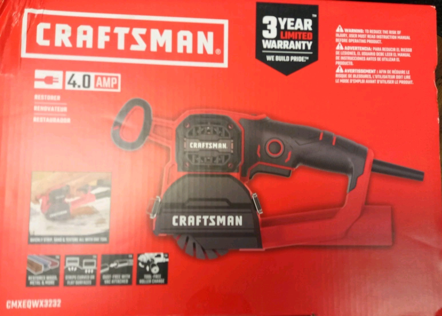 Craftsman Restorer CMXEQWX3232 120-volt 4-Amp Electric Belt Sander