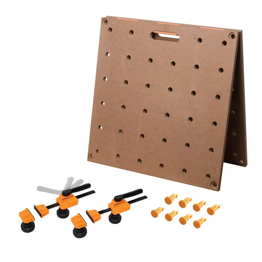 Arachni Flex 24 In. X 48 In. Foldable Workbench Tabletop W/ Bench Dog Clamps for
