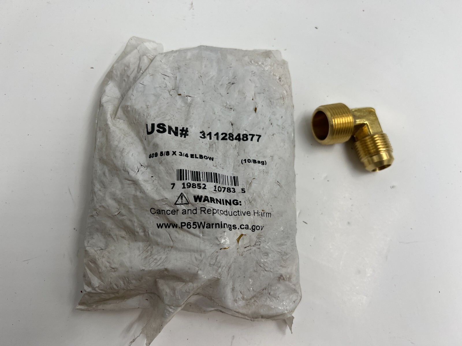 (Pack of 10) 409 5/8 Inch Flare x 3/4 Inch MIP Brass Elbow 311284877