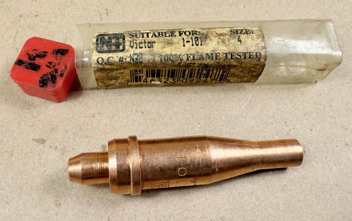 NOS NTT 1-101 No. 4 CUTTING TORCH TIP REPLACEMENT FOR VICTOR - FREE SHIP
