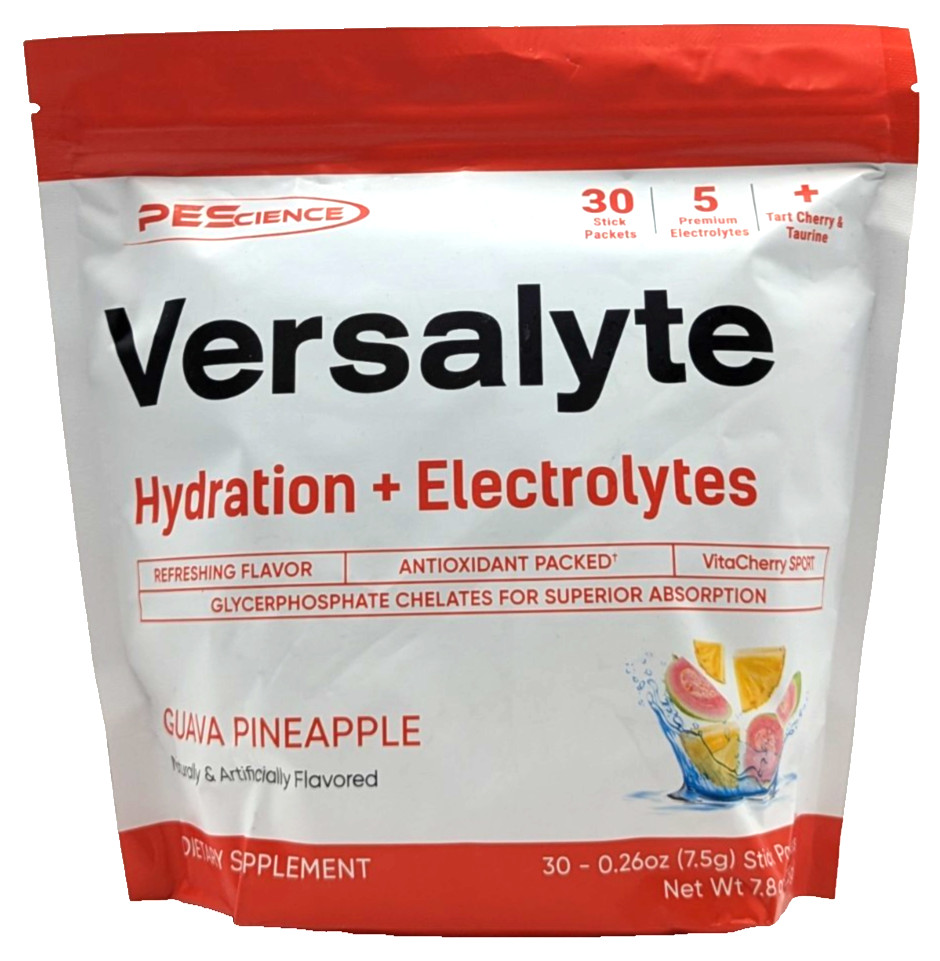 PEScience Versalyte Hydration + Electrolytes, 30 ct., Guava Pineapple, BB 12/27