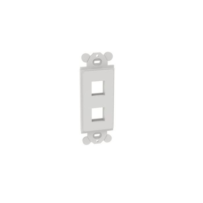 Panduit NK2RMFWH Adapter Rectangular Flat ABS 2 Port White