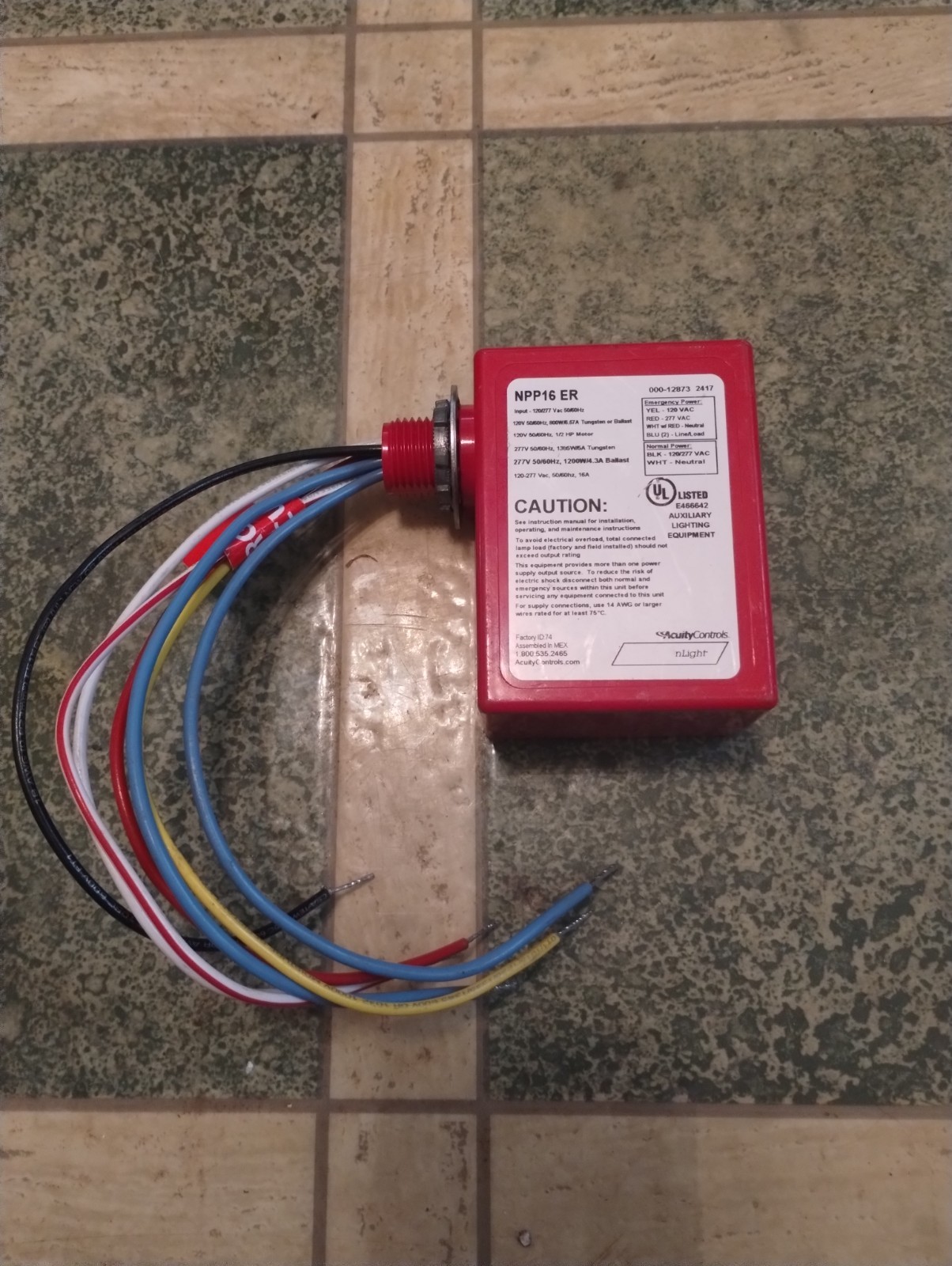 Acuity Controls NLIGHT NPP16 ER Dimming Side Output EM, Power/Relay Pack