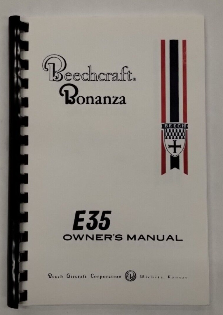 Beechcraft Bonanza Model E35 Owner's Manual-Copy