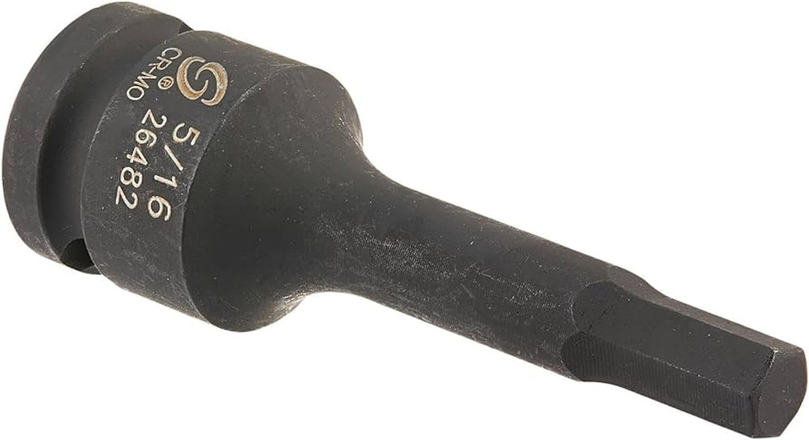 SUNEX TOOLS 26482 1/2-Inch Drive 5/16-Inch Hex Impact Socket 1″, Black