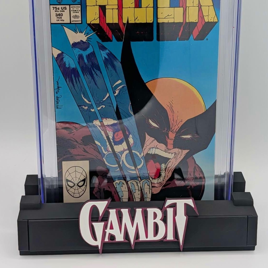 Gambit X-Men Comic Book Display Stand for Graded CGC, CBCS, & Non-Graded Comics