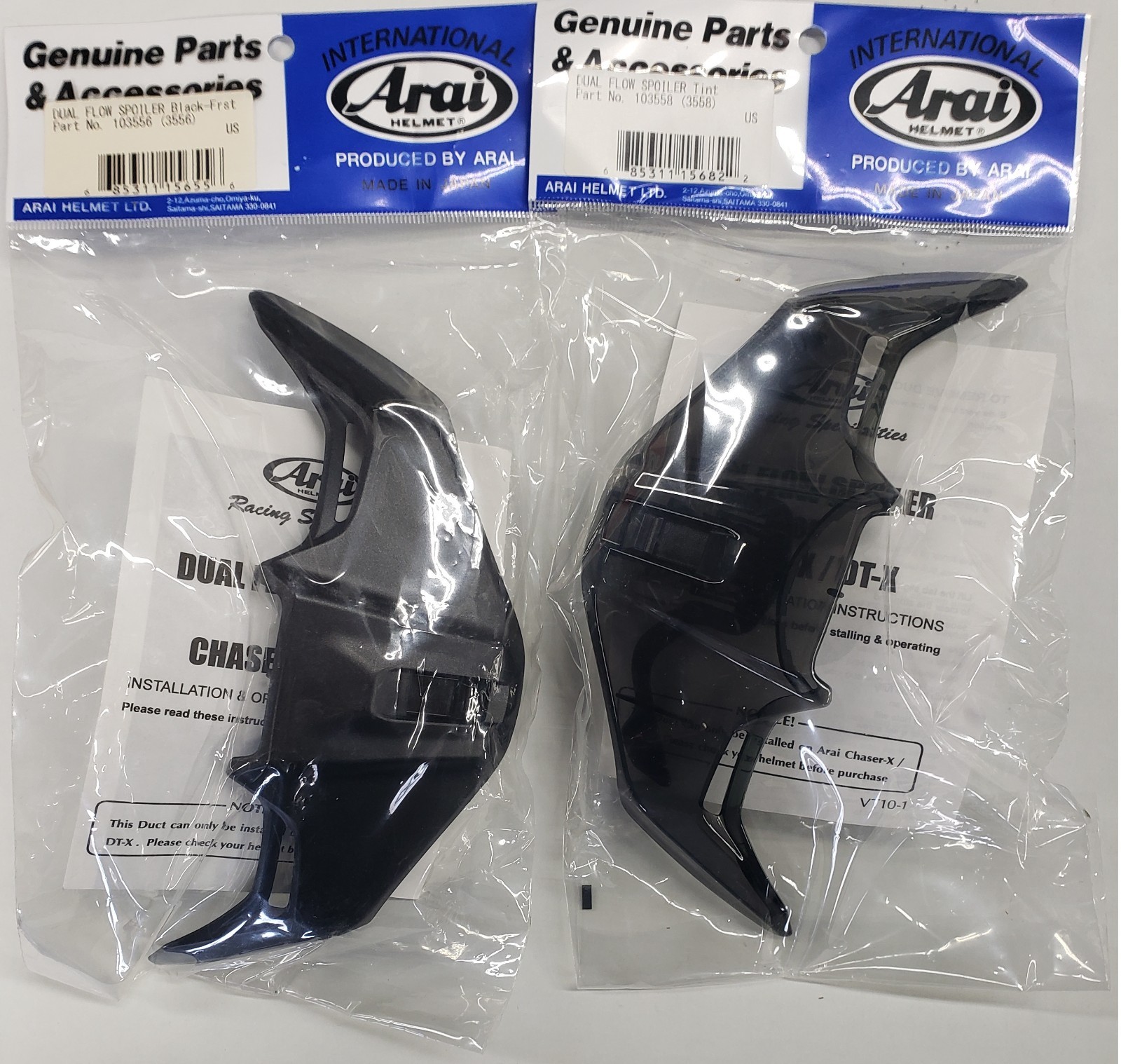 Arai DT-X, Chaser-X Rear Vent Duct Spoiler Tint, Meta-Black Frost or Black Frost