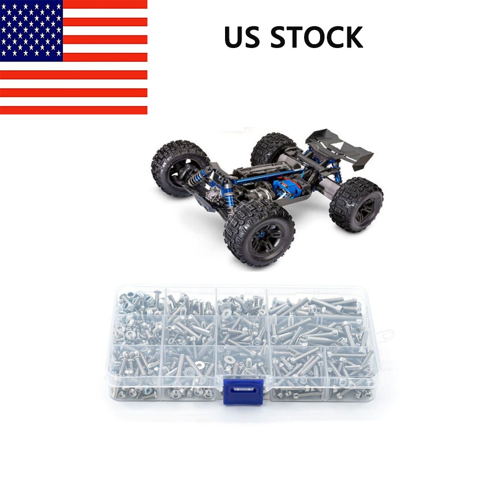 US Upgrade Full Metal M3 M4 M2.5 Repair Screws Set For 1/8 Traxxas Sledge RC Car
