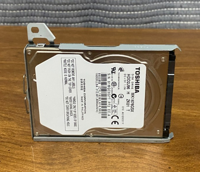 Toshiba 160GB Hard Drive With Caddy For PlayStation 3 PS3 Slim CECH 2501A B