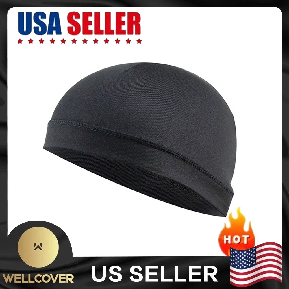 NEWSweat Wicking Cooling flag Dome Skull Cap Helmet Liner Sport Beanie durag Hat