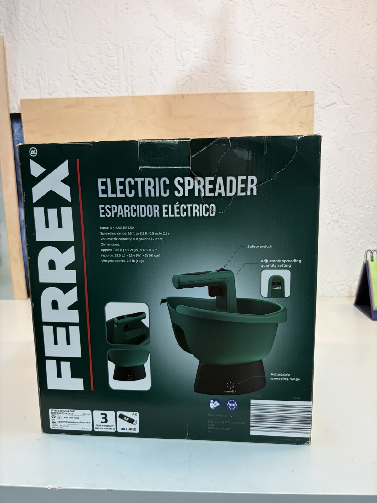 Ferrex Handheld Electric Seeder Fertilizer Weeder Seed Spreader NEW