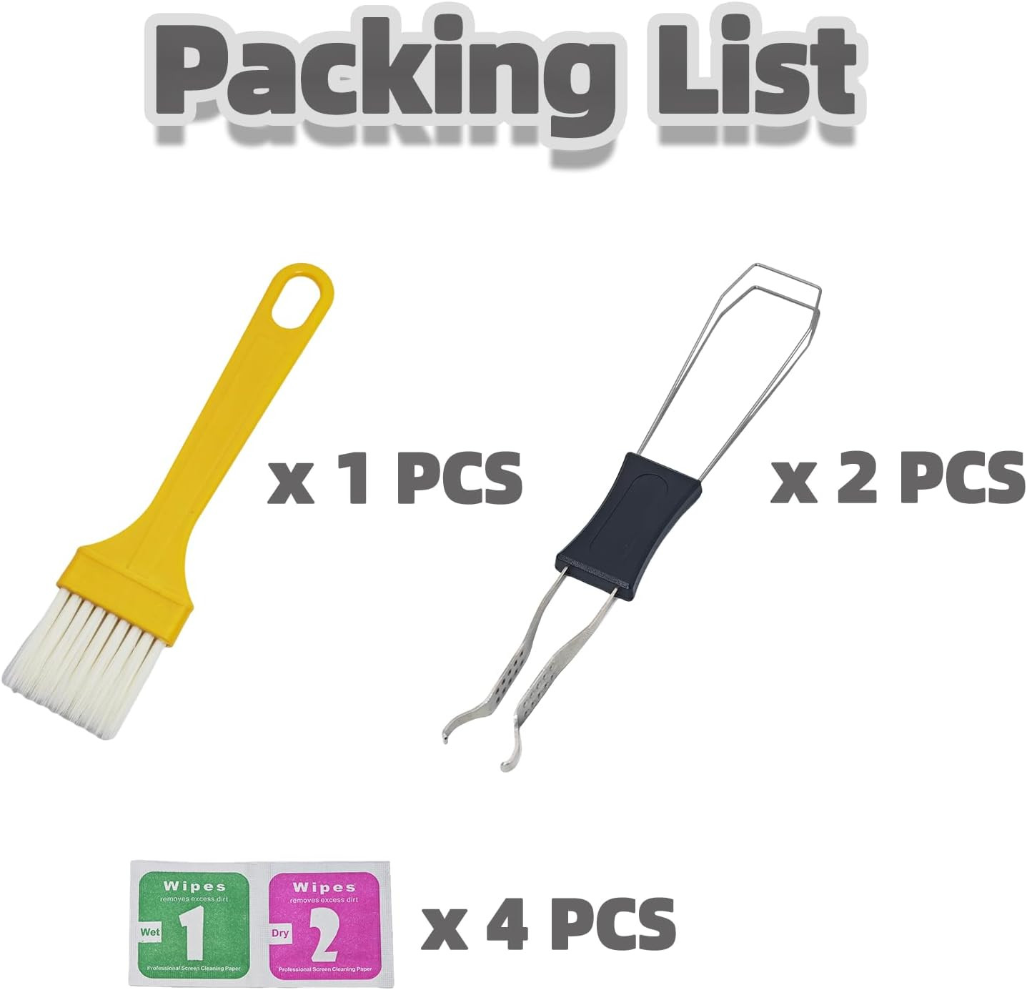 3 Pack Keycap Puller Kit Keyboard Key Remover Switch Puller with Cleaning Brush