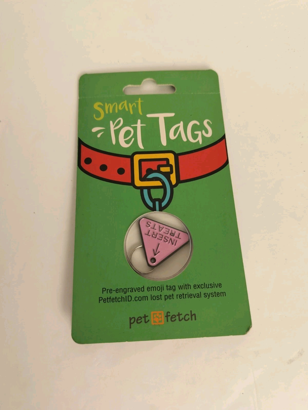 Pet Fetch Pink Insert treats Sign Smart Pet Tag Tag My Phone Dog Animal Tag