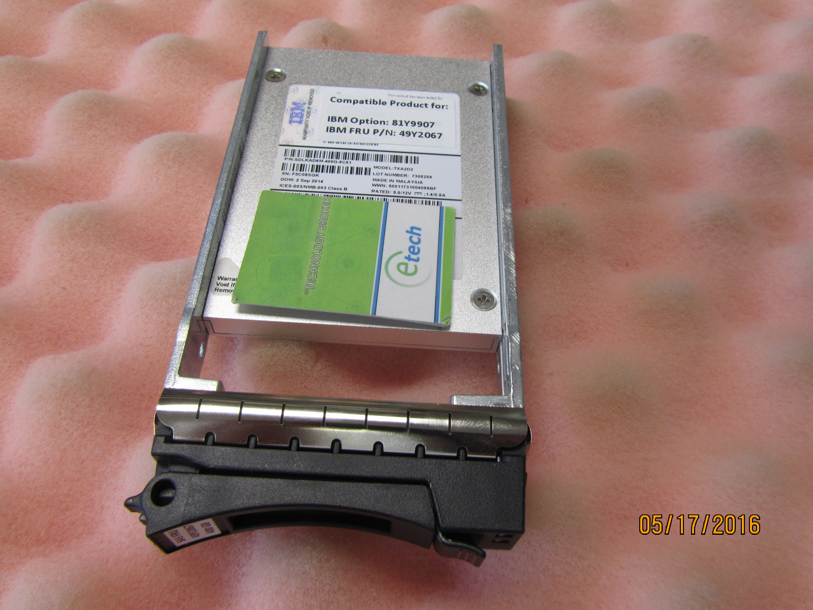 Compatible 81Y9907/ 49Y2067 - IBM 400GB 2.5" 6Gb SAS SSD DS3524/ EXP3524 FC 5505