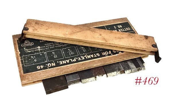 sweetheart era STANLEY 45 PLANE IRON Cutters Box #2 good label