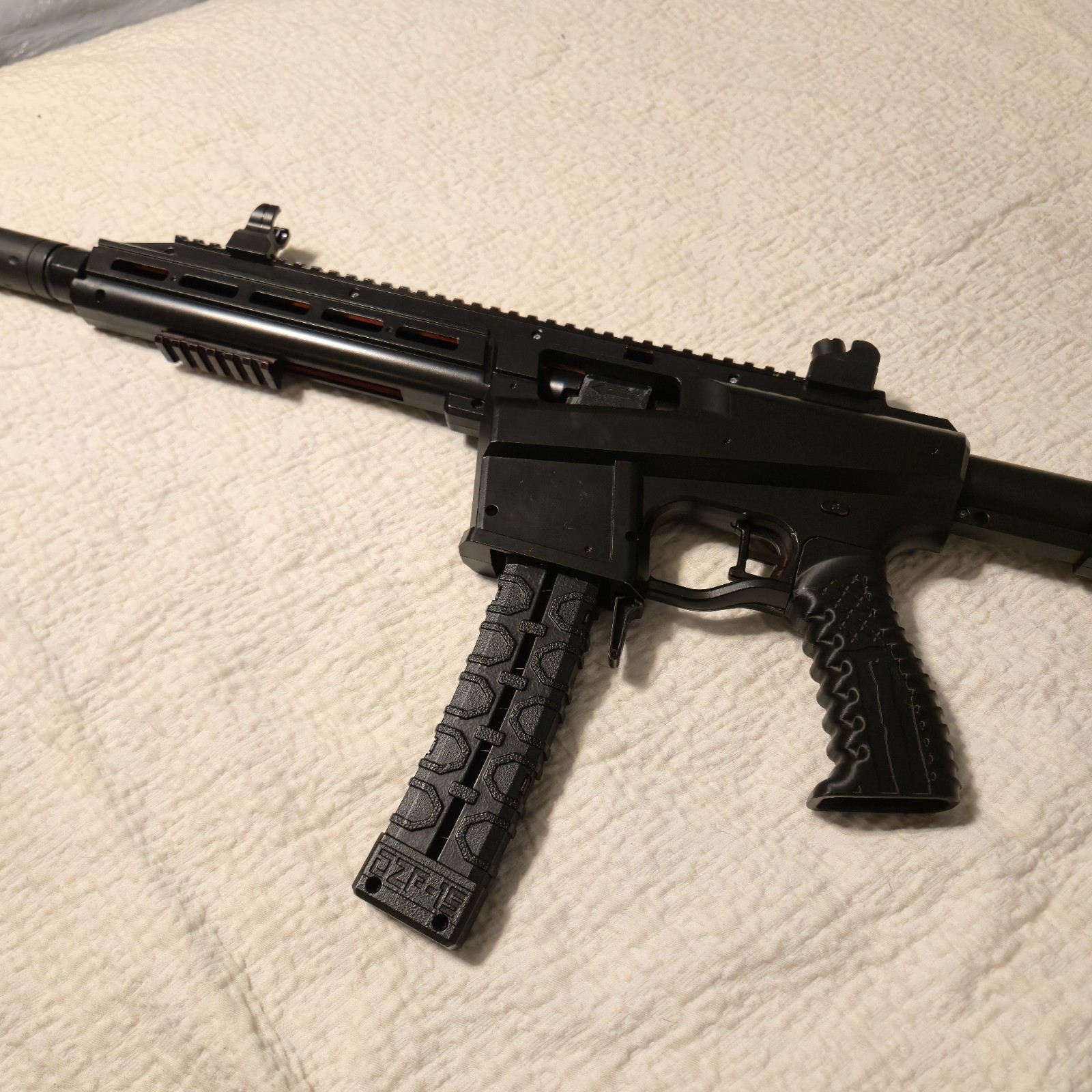Painted & modded Game Face black foam blaster "gun" toy