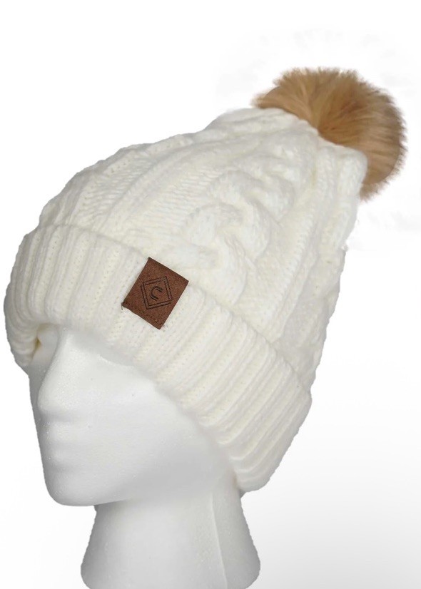 Girls W/ Guns Pom Pom Beanie & Neck Gaitor Set Ivory Women’s Secret Pocket