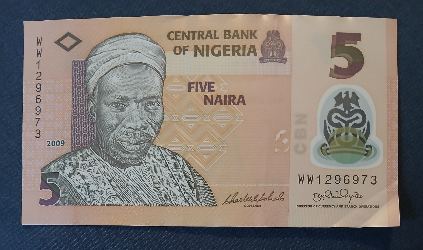 NIGERIA - 2009 - 5 NAIRA - BANKNOTE - WW1296973 - CIRCULATED