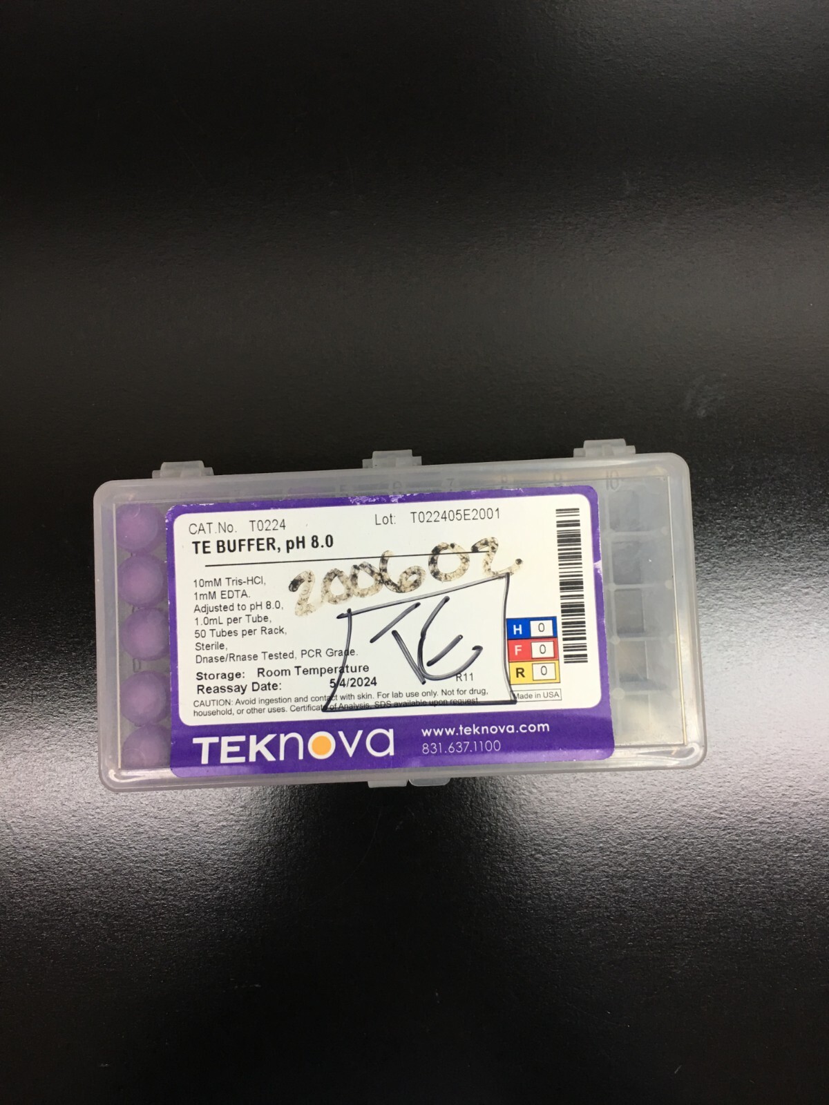 Teknova Cat No T0224 TE Buffer pH 8.0