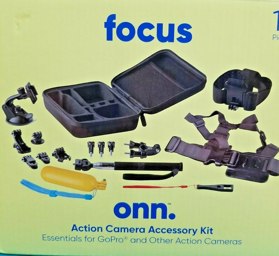 Focus Onn. Action Camera Accessory Kit- Essentials For GoPro And Others **NEW**