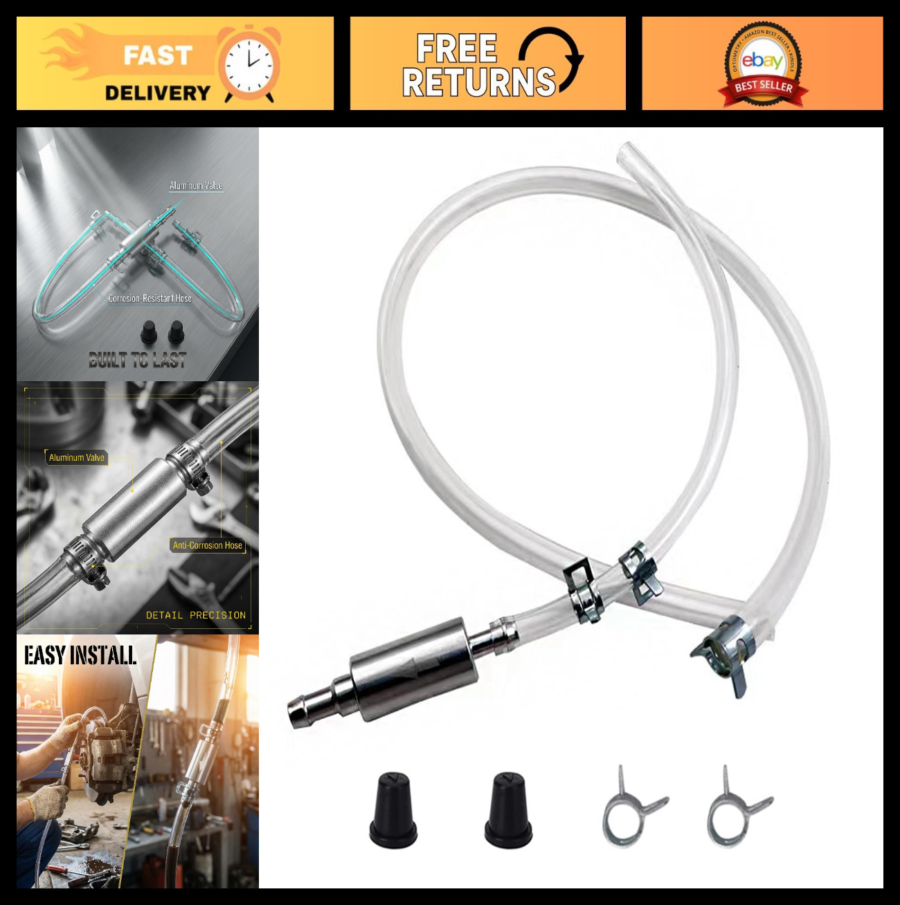 2 Pcs Brake Bleeder Kit with One Way Check Valve | Auto Bleeding Tool for Cars/M