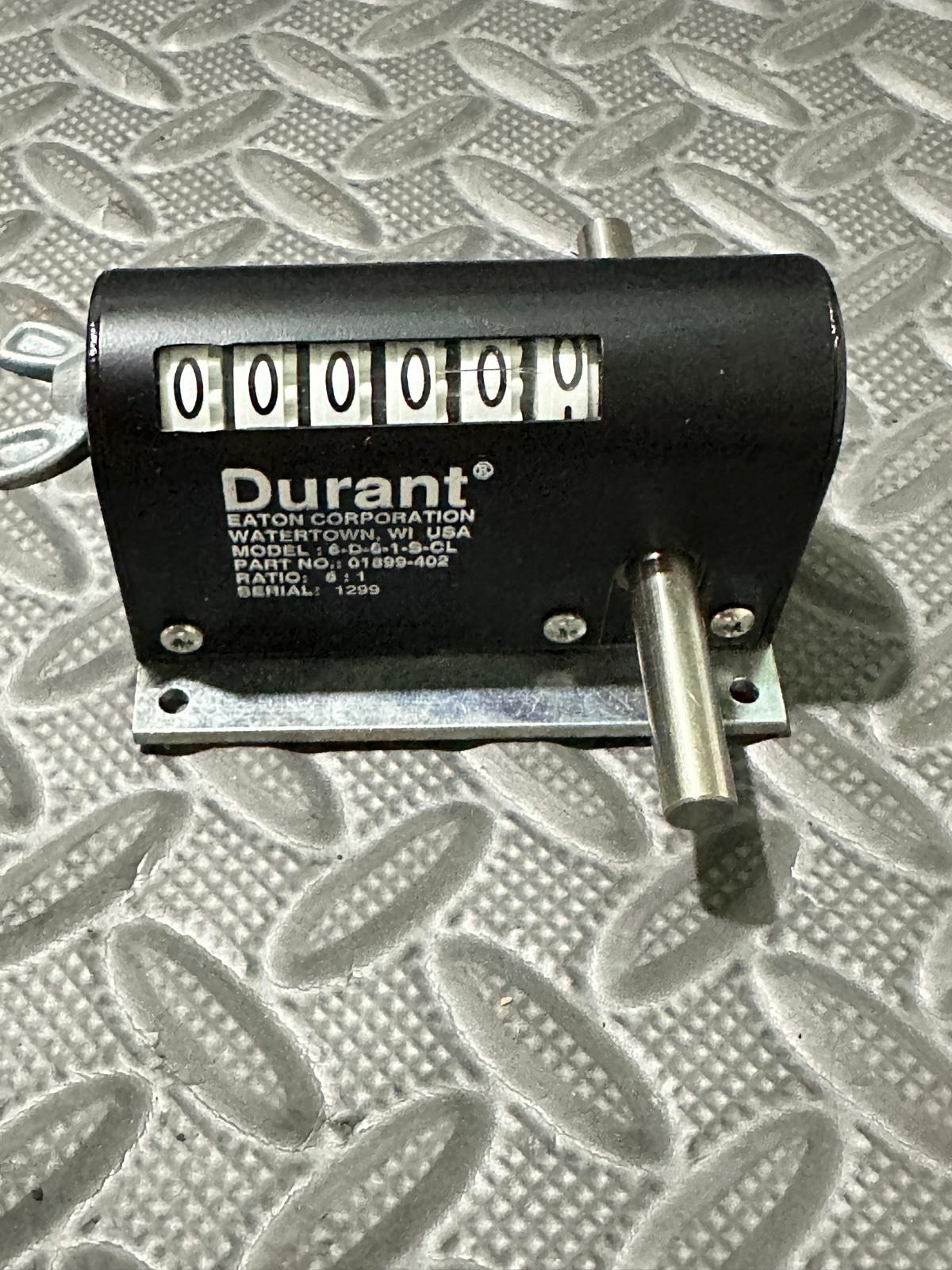 Durant Eaton 6-D-6-1-S-CL Rotary Mechanical Counter   Made in USA