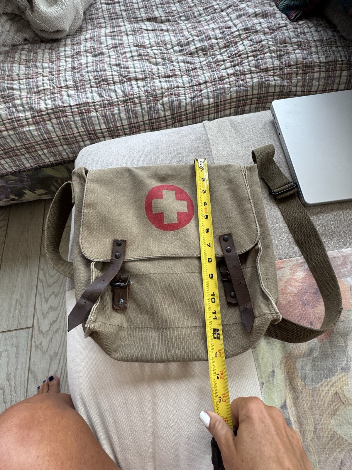 Rothco Military Medic Shoulder Strap Bag Green Red Cross
