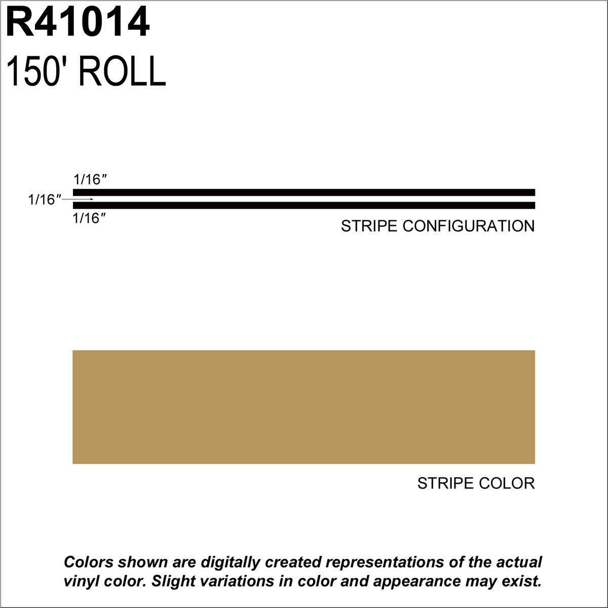 R41014 MS, 3/16" X 150'; Buckskin