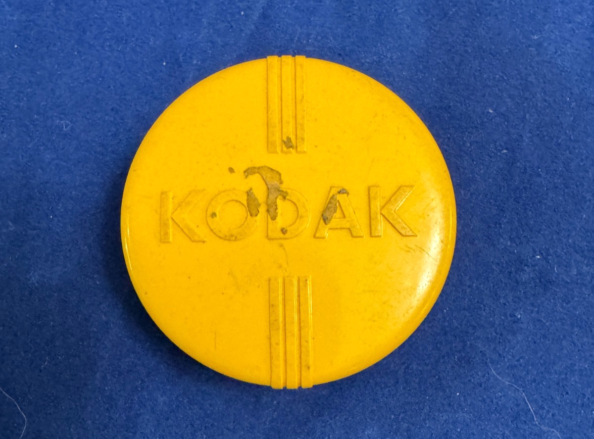 Kodak series V  Adapter ring with 1  1/8" 28.5mm retainer ring yellow