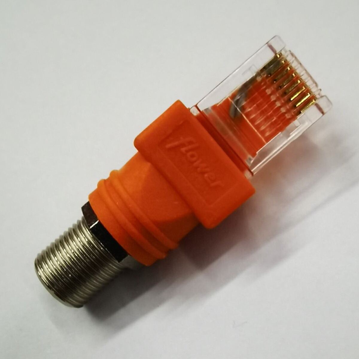 Adapter Coaxial F TV Female to RJ45 Male Barrel Coupler Finder LAN Network Probe