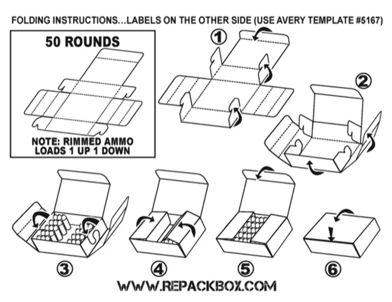 REPACKBOX® 3 SAMPLE BOXES - Military Cardboard 10MM Ammo Box