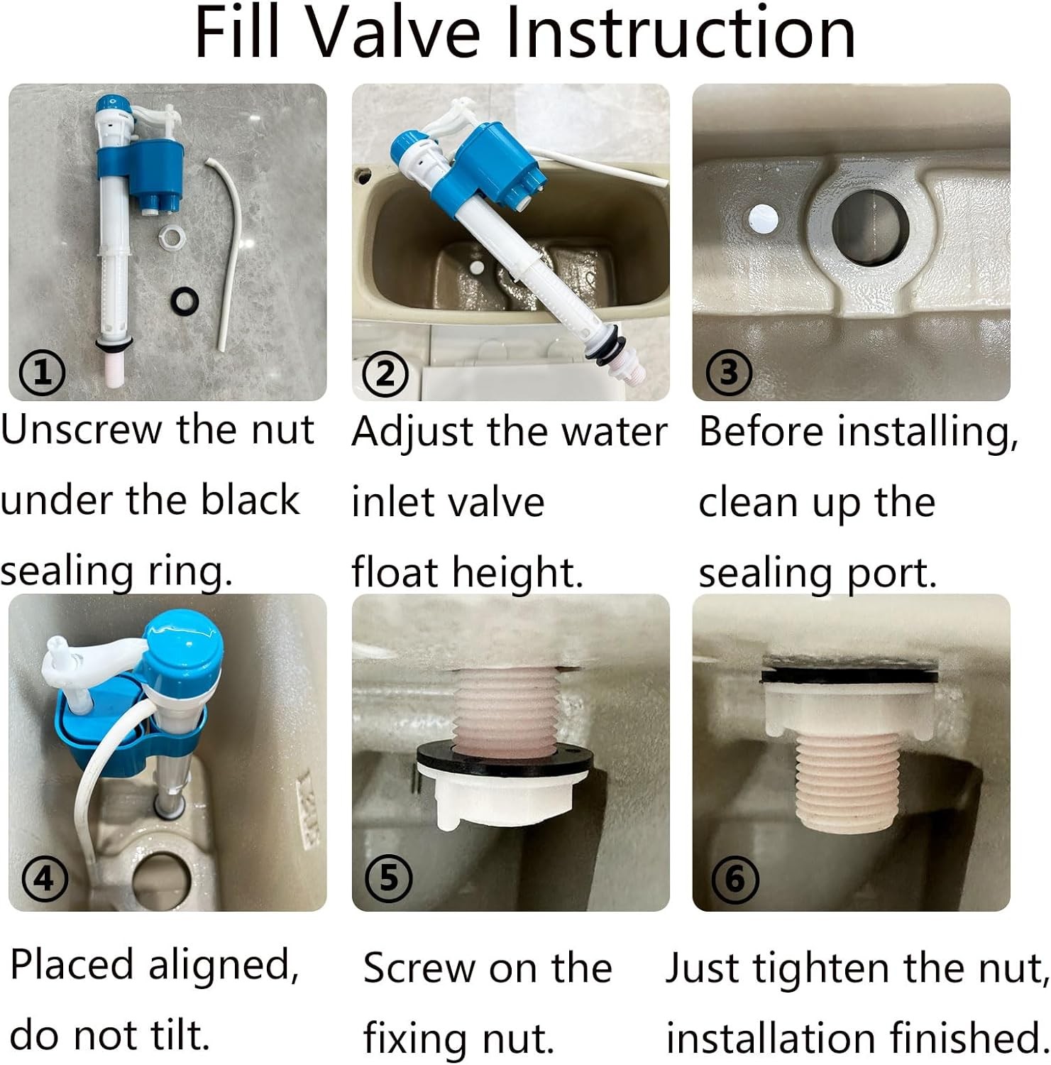T Tulead Toilet Dual Flush Valve, Fill Push Button, Button: 2.24