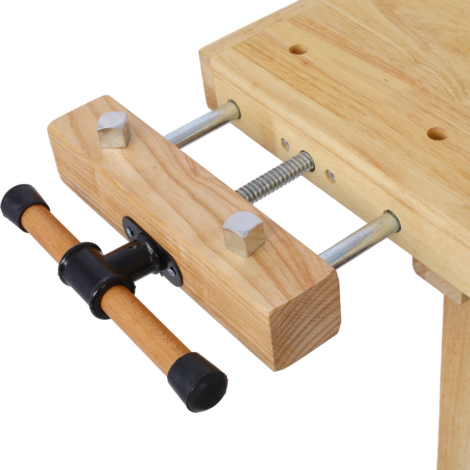 55 in Workbench Wooden Work Bench Table Workstation for Garage Workshop Home