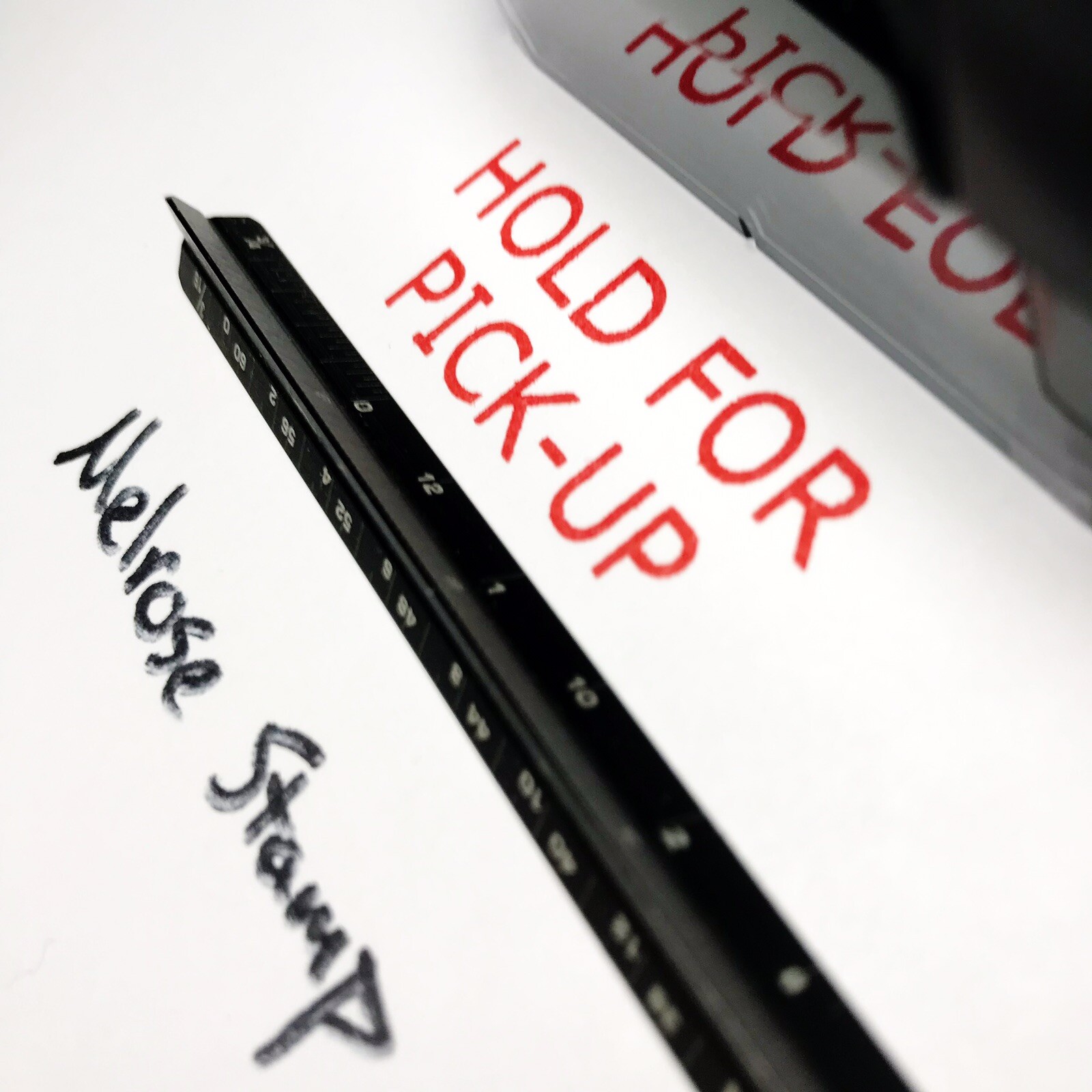 Hold For Pick-Up Rubber Stamp Red Ink Self Inking Ideal 4913