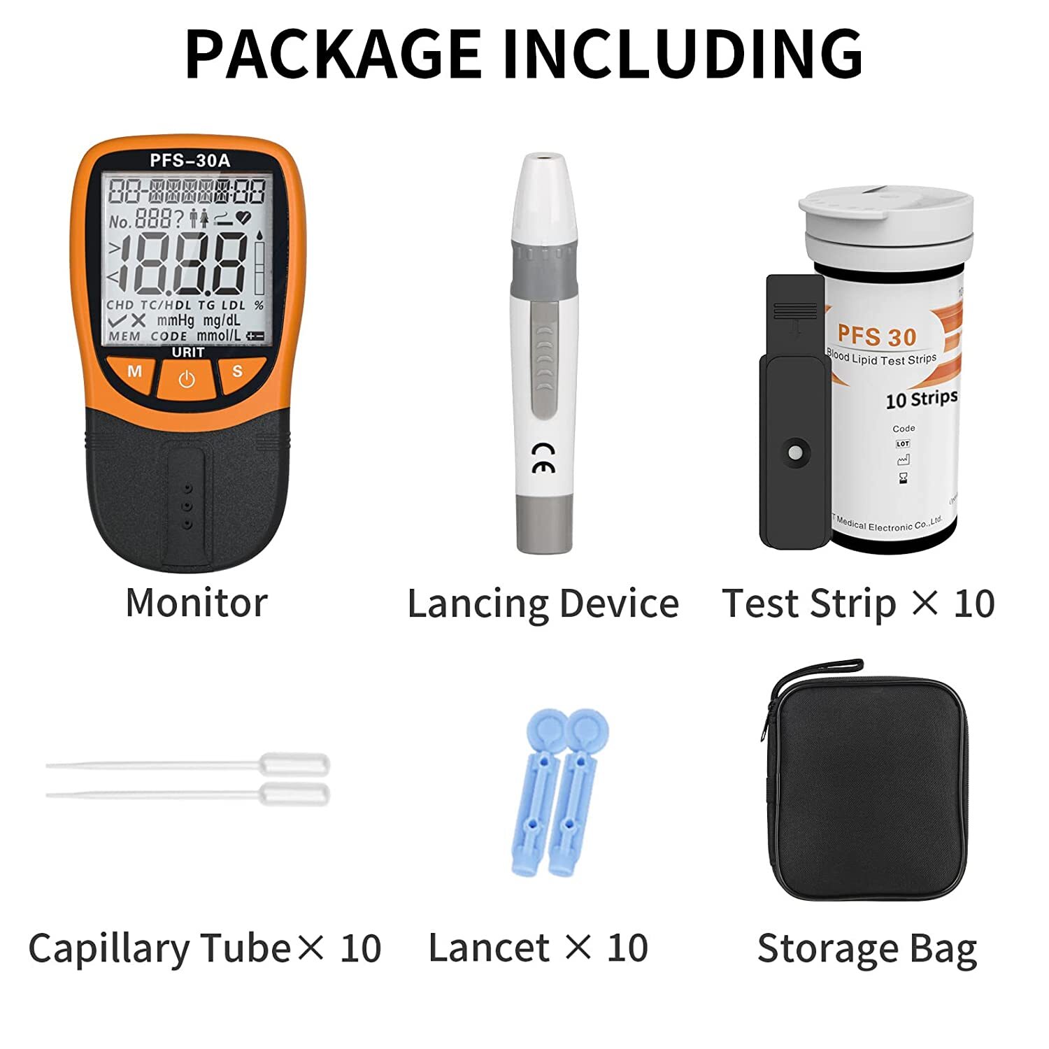 5 in1 Lipid Profile Test Total Cholesterol Meter Triglyceride High Density XBB