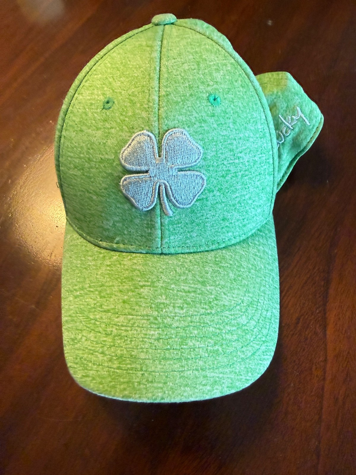 Black Clover Live Lucky Golf Baseball Cap Hat feathered green Mens L XL