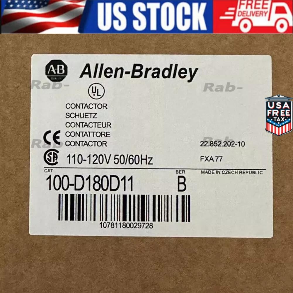 Allen-Bradley 100-D180D11 Contactor AB 100D180D11 NEW Factory Sealed US Free Tax
