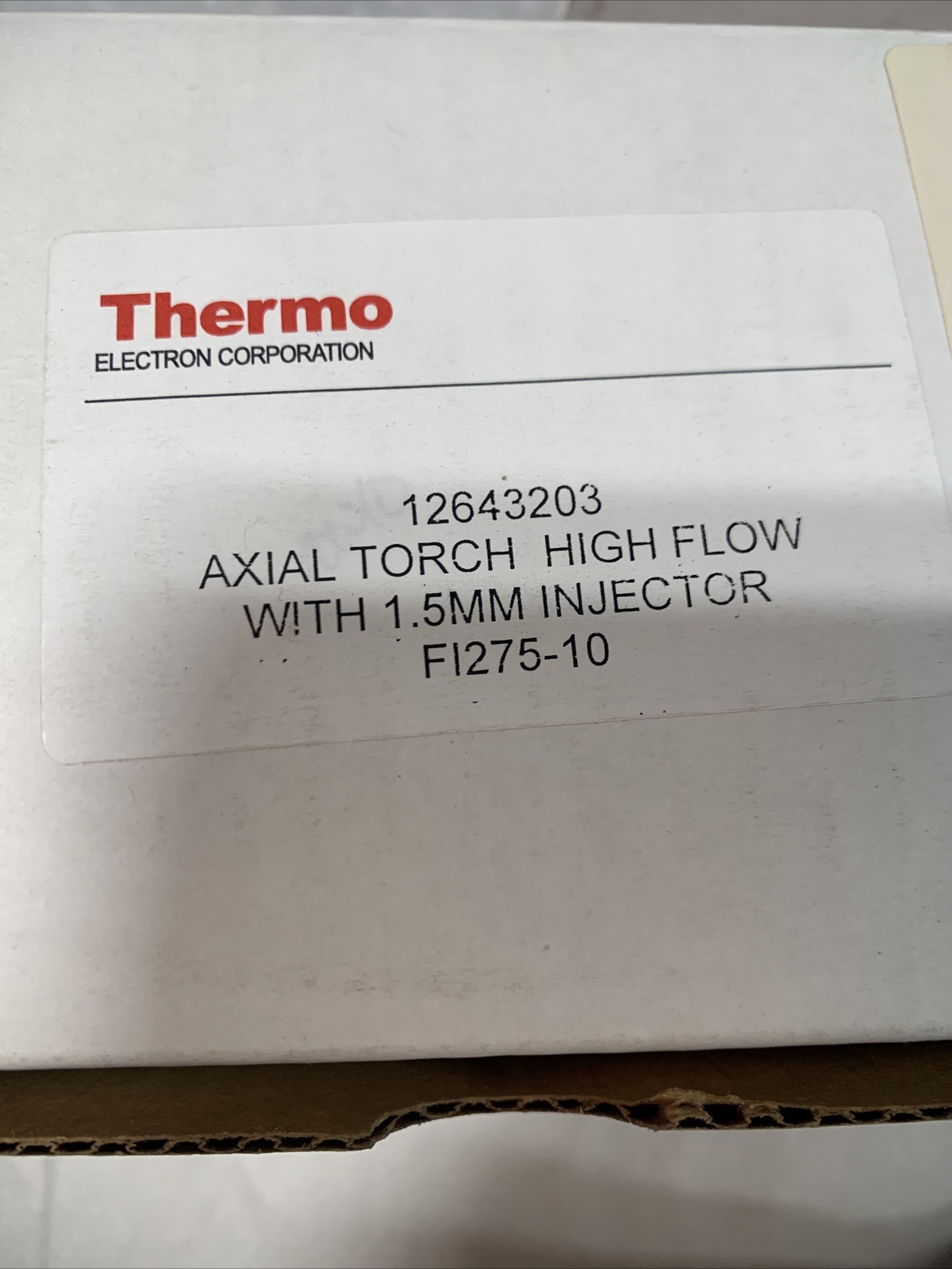 THERMO FISHER SCIENTIFIC Quartz Torch Kit Axial Base ,1.5mm Center Tube 12643203