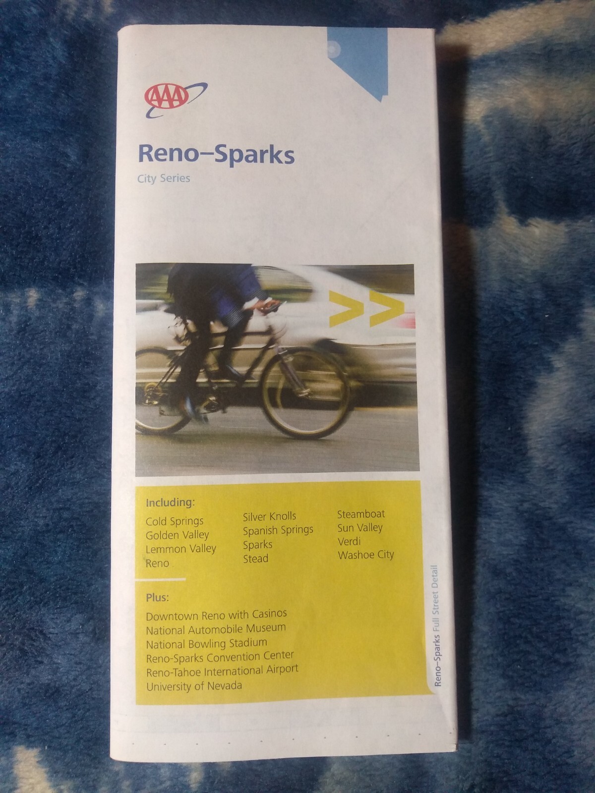 Reno Sparks City Metropolitan Road Map AAA American Automobile Association