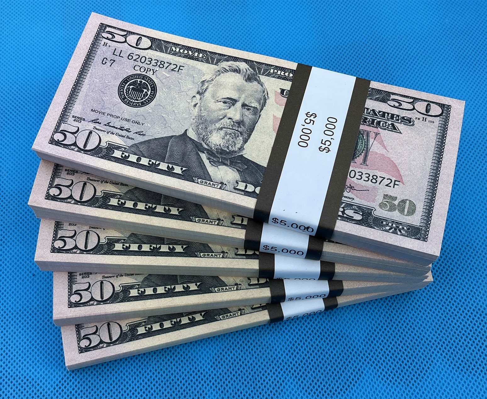 500 Pieces Of $50 movie prop toy money play fake bills for video, Learning Toys