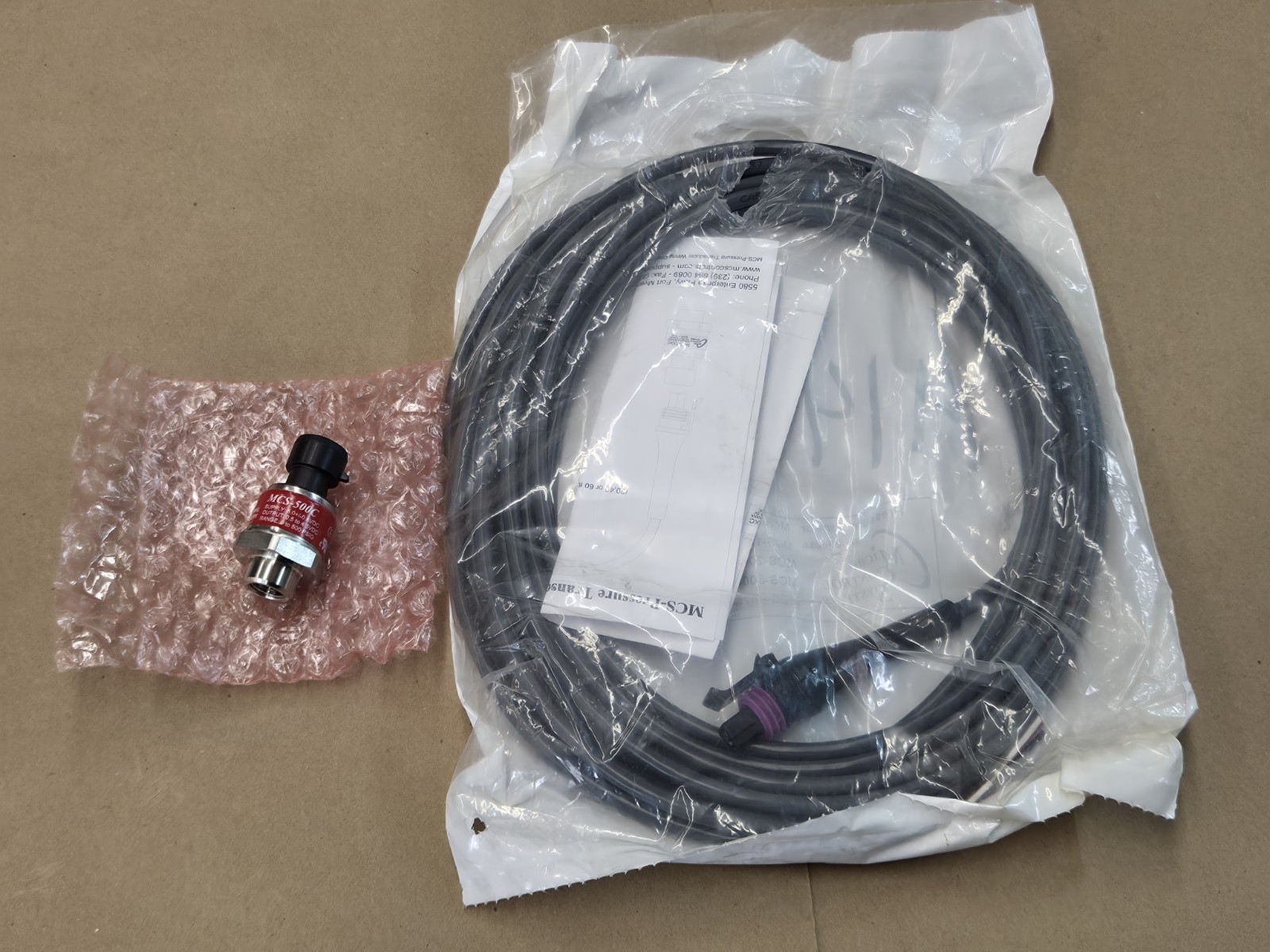Micro Control Systems MCS-500C -20M Pressure Sensor & Cable