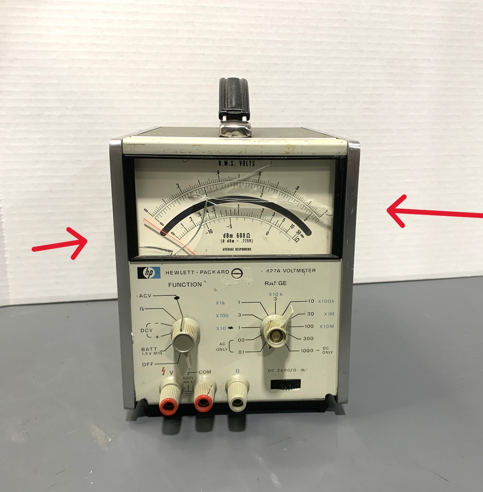 HP Hewlett Packard 427A Voltmeter 115/230V No Power Please Read