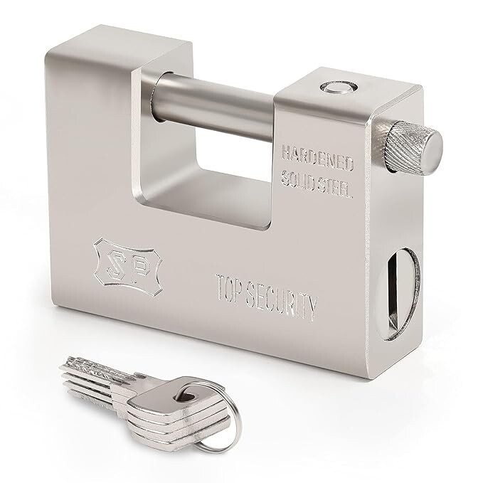 Heavy Duty Padlock with 4 Keys with Anti Drill & Pick Cylinder Security Padlock.