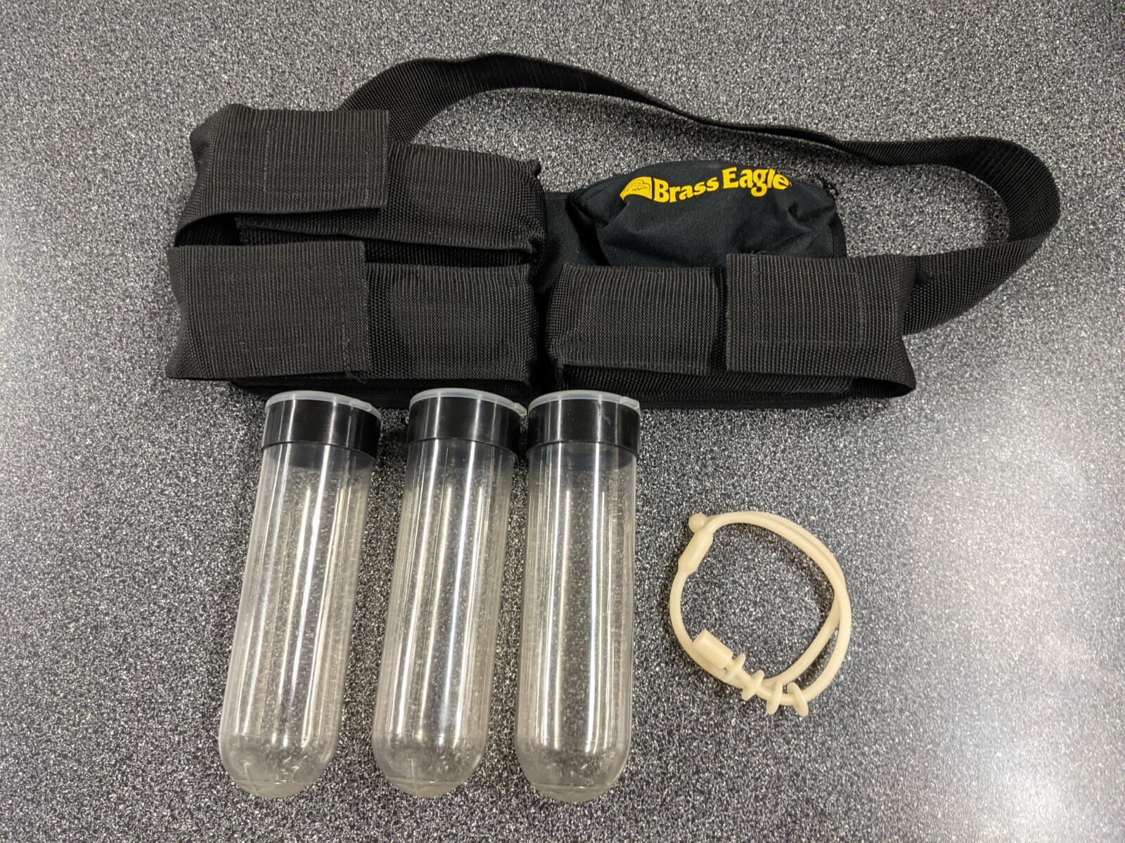 Brass Eagle 3 pack paintball harness. Complete kit with pods. RARE! OG.