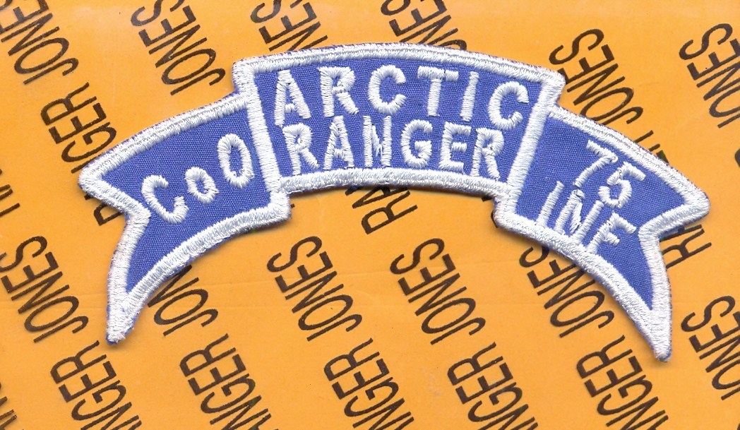 US Army Co O 75th Infantry Airborne Arctic Ranger Alaska Cmd scroll patch Type 2