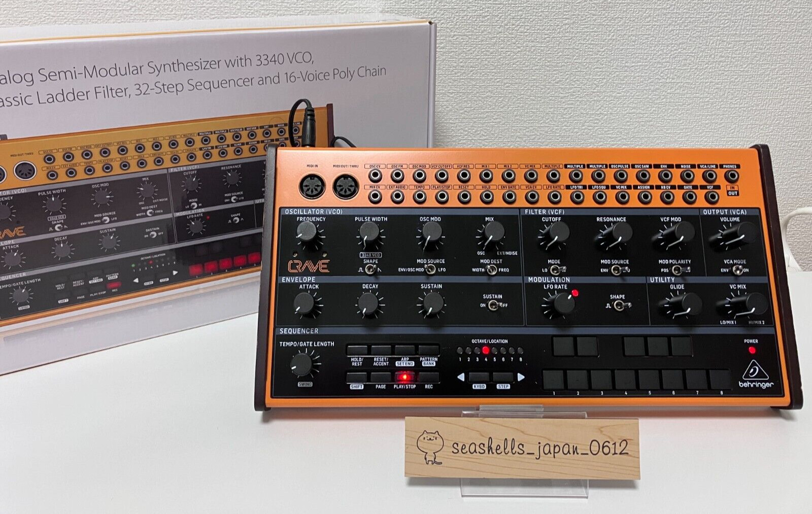 Behringer Crave Semi-Modular Desktop SYNTHESIZER USED W/BOX Free Ship From Japan