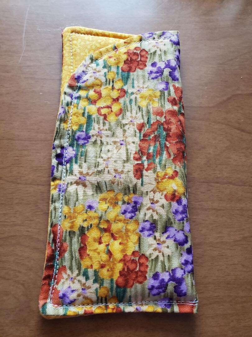Handmade Glass Case,  Spring Flower, Opens on Left Side