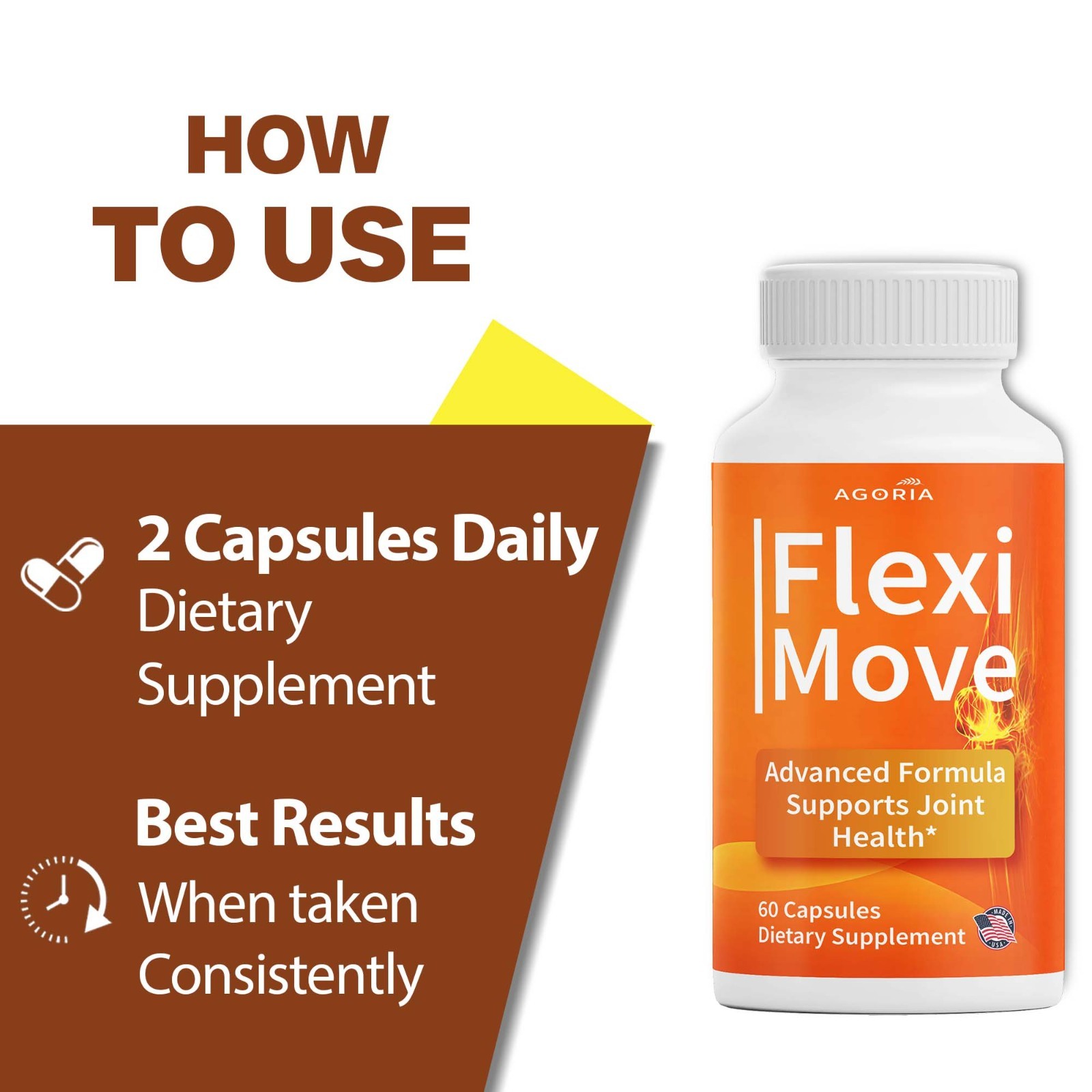 (1 Pack) Flexi Move Joint Support Advanced Formula Supplement FlexiMove Capsules