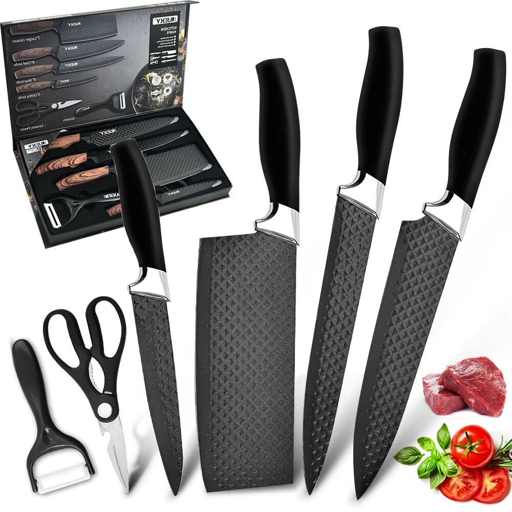 Chef Knife Set 6 Pieces Kitchen Knife Set Stainless Steel Ultra Sharp Knife Set