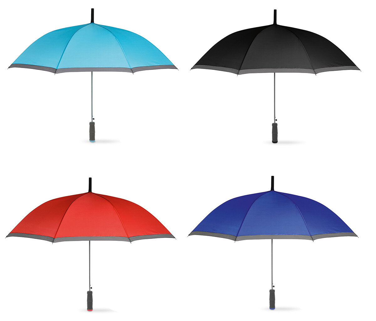 Auto Open Umbrella EVA Handle, Matching Pouch & Carry Strap BLACK/BLUE/RED/TURQU